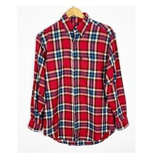 Brooks Brothers 346 The Original Polo Shirt Plaid Button Down Mens Size Small